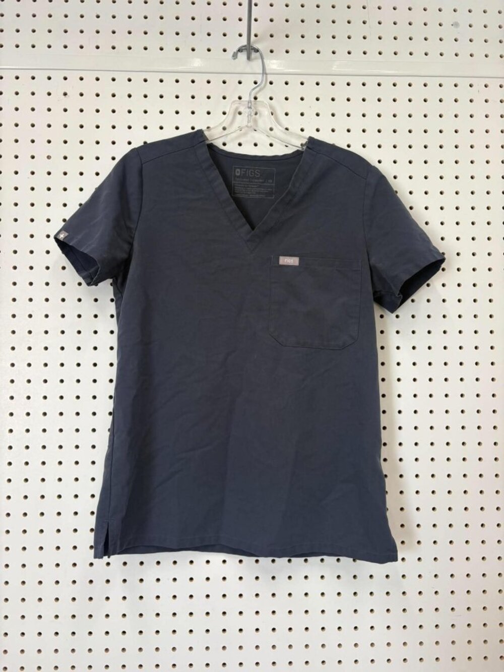 Figs Technical Collection Womens Navy Blue V-Neck Scrub Top XS